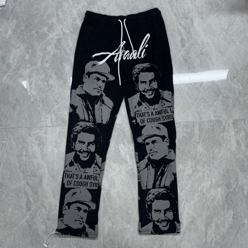 Black Grey Asaali Sweatpants message for sizes in stock!
